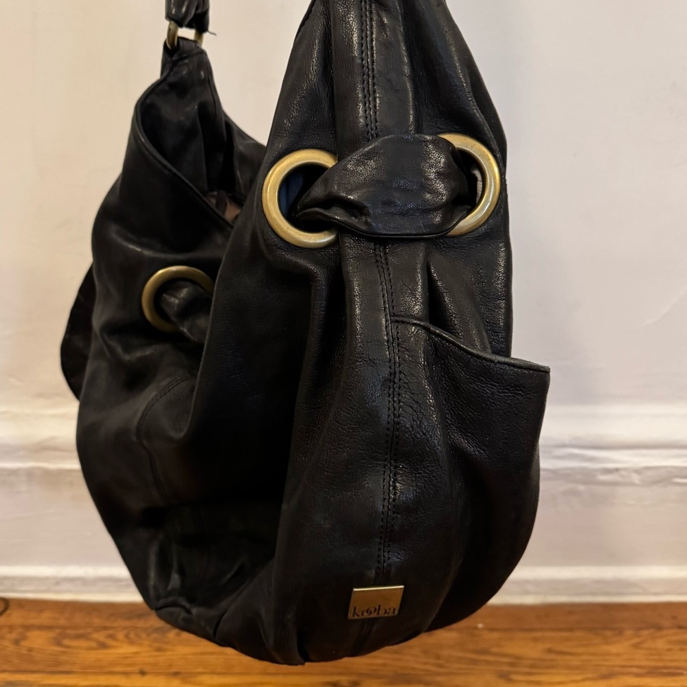 Kooba Black Leather Shoulder Bag